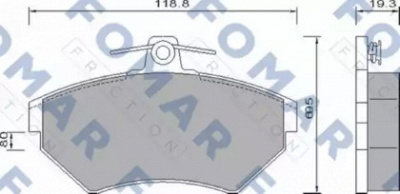 FOMAR FRICTION fo647681 -  Комплект тормозных колодок, дисковый тормоз